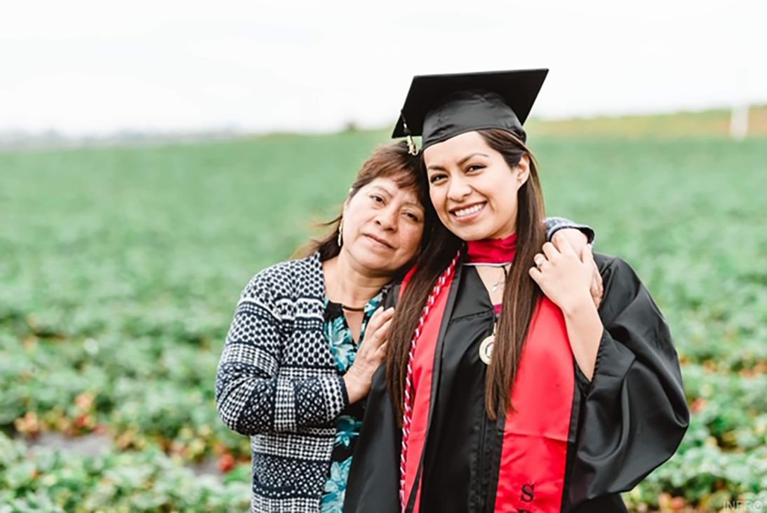 The first in the family to walk the stage